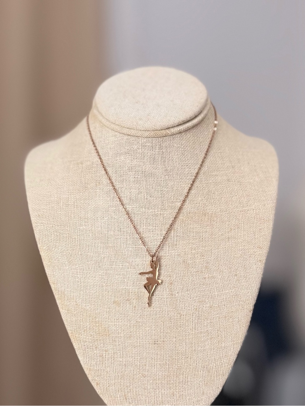✔TMBC Rose Gold Tone Ballerina Pendant Necklace